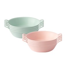 廚房大師 派對擺盤麥片碗 4種 x 2入組 大尺寸, 1套, 綠色, 粉紅色