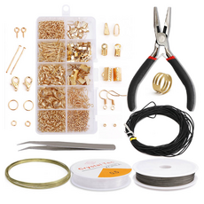 Khohimo 串珠蓋飾品材料全套組 3W180, 玫瑰金套組, 1套