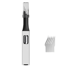 Khohimo 多用途精密藝術雕刻篆刻刀嫁接刀印章刀 銀色 + 補充刀片 5入組 3W341