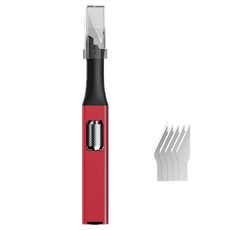 Khohimo 多用途精密藝術雕刻篆刻刀嫁接刀印章刀 紅色 + 補充刀片 5入組 3W341