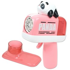 動物肥皂泡泡自動泡泡槍+液體+原液 2個+置物架, 1組, 粉色的