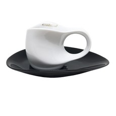 Weimar Collani 義式濃縮咖啡杯 45ml, 白色, 黑色, 1套