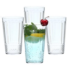 Highball杯 啤酒杯 露營用 可重複使用塑膠杯 600ml, 1套, 4個