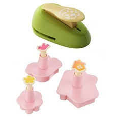 Cuteme Torune 鄉村風按壓式吐司模具 P3317 + 動物表情海苔打洞器 MP225 套組, 混合顏色, 1套