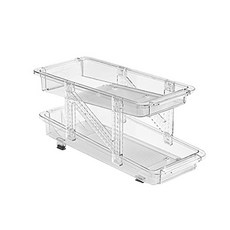 블럭마트 냉장고 길이조절 캔 정리함, 투명, 1개
