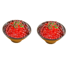 Rinablue 日式餐廳蓋飯丼飯模型 5公分 2入, 魚子醬