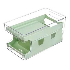 Block Mart 冰箱自動滾落飲料收納架, 1個, 薄荷綠