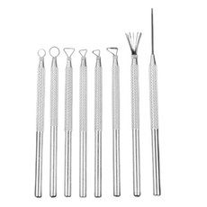 Khohimo 陶藝鋁製刮刀 黏土模型 陶瓷雕塑用品 8件組 3W282