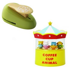 Cuteme Pic-case 動物咖啡杯造型食物籤 P3114 + 可愛米 動物臉海苔壓模器 MP225 套組, 1套