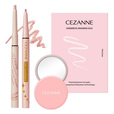 CEZANNE 臥蠶繪製雙效遮瑕筆 + 凝膠眼線筆組合, 單一顏色, 1個