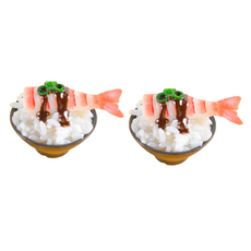 Rinablue 日式餐廳蓋飯丼飯模型 5公分 2入, 蝦壽司2
