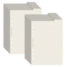 PLEPIC 6孔雙面索引替換內頁 網格 自然, 1入, 2個