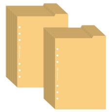 PLEPIC 6孔索引空白活頁紙 芒果黃 30張入, 1入, 2個