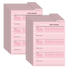 PLEPIC 6孔雙面索引週計畫追蹤補充內頁, 30張, 2個