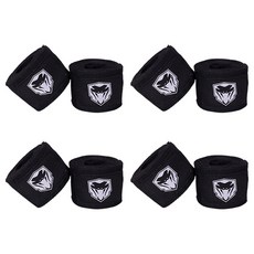 Block Mart 拳擊繃帶 棉質 手綁帶 1.5m, 黑色, 4個