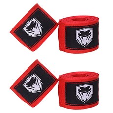 Block Mart 拳擊繃帶 棉質手綁帶, 紅色, 2個