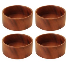 부엌다옴 桃花心木塊優格碗 12cm, 單一顏色, 4個