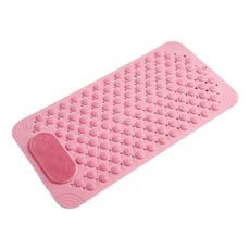 Yunel 浴室防滑指壓洗腳墊 36 x 69 cm, 1個, 粉紅色