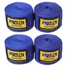 WOLON 五龍 棉質拳擊繃帶, 藍色