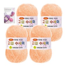 yarna 대용량 수세미 100g x 4p + C 인쇄도안 8종 세트, 153 소프트만다린, 1개