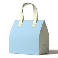 B Home Baking 雙色外帶單層長方形保冷袋, 藍色, 10個