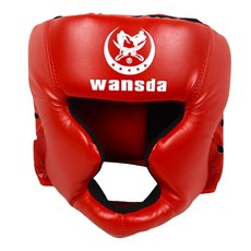wansda MMA UFC拳擊頭部保護罩, 紅色