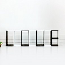 큐빅스 미니 장식장 LOVE, 화이트 + 블랙