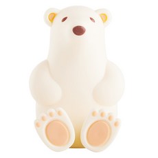 인뮤즈 북극곰 실리콘 칫솔걸이, 아이스크림화이트, 1개