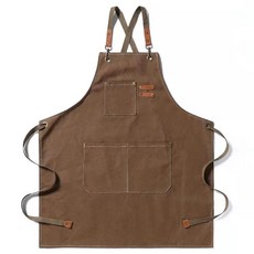Simple By 布質口袋工房圍裙, 棕色