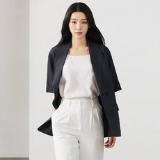 미쏘 여성용 셋업 카브라 소매 반팔 자켓