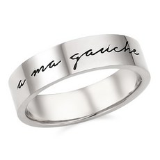 OST 男士925銀左側刻字情侶對戒