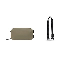 WANDRD 드 스마트 테크파우치 S + 캐리스트랩 세트, 베이지(파우치), 1개