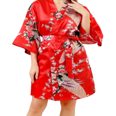 Baco-gel 沐浴絲綢高爾夫睡衣浴袍 均碼, 1個, 紅色