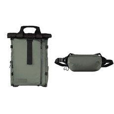WANDRD 드 New PRVKE Lite 백팩 11L + D1 FANNY PACK 세트, 그린, 1개