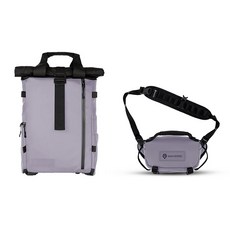 WANDRD 드 New PRVKE Lite 백팩 11L + ROGUE 슬링백 3L 세트, 퍼플, 1개