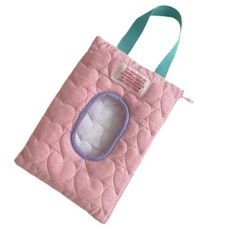 Jonifree 外出用大容量濕紙巾收納袋, 粉紅色, 1個