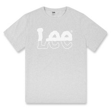 Lee 남녀공용 스플리트 탑 아웃라인 로고 티셔츠 LM12SK091
