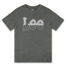 Lee 남녀공용 스플리트 탑 아웃라인 로고 티셔츠 LM12SK091