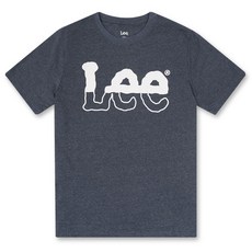 Lee 남녀공용 스플리트 탑 아웃라인 로고 티셔츠 LM12SK091