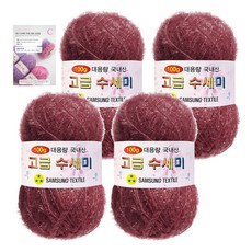 yarna 고급 수세미 100g 4p + C인쇄도안 8종 세트, 183 로즈브릭, 1개