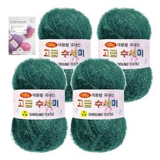 Yarna 高級菜瓜布紗 100g 4入 + C印刷圖案 8種套組, 168 復古托帕石