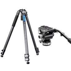 레오포토 만바 삼각대 + 유압식 비디오헤드 세트, LVM-323C(삼각대), BV-20(비디오헤드), 1개