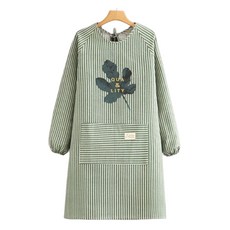 Daysoy Greenif 美術長袖圍裙, 綠色