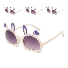 Allode 可愛兔子派對眼鏡, 4個, TYPE06 白色