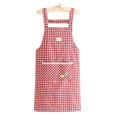 Daysoy 格紋美術圍裙, 貓咪紅