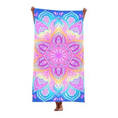 unhave 彩色沙灘巾 70 x 150 cm, 02 獨特, 1個