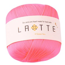 실바람섬유 라떼 뜨개실, 13 형광핑크, 1개