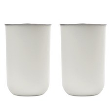 不鏽鋼雙層漱口杯 300ml, 白色, 2個