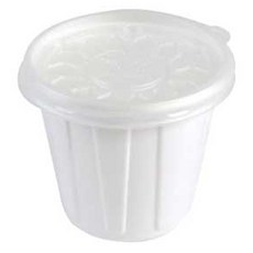 拋棄式醬料杯 + 蓋子組合 白色 大 7.5 x 6.5 公分, 1套