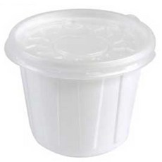 一次性醬料杯 + 蓋子套組 白色 小 75 x 55 mm, 1套
